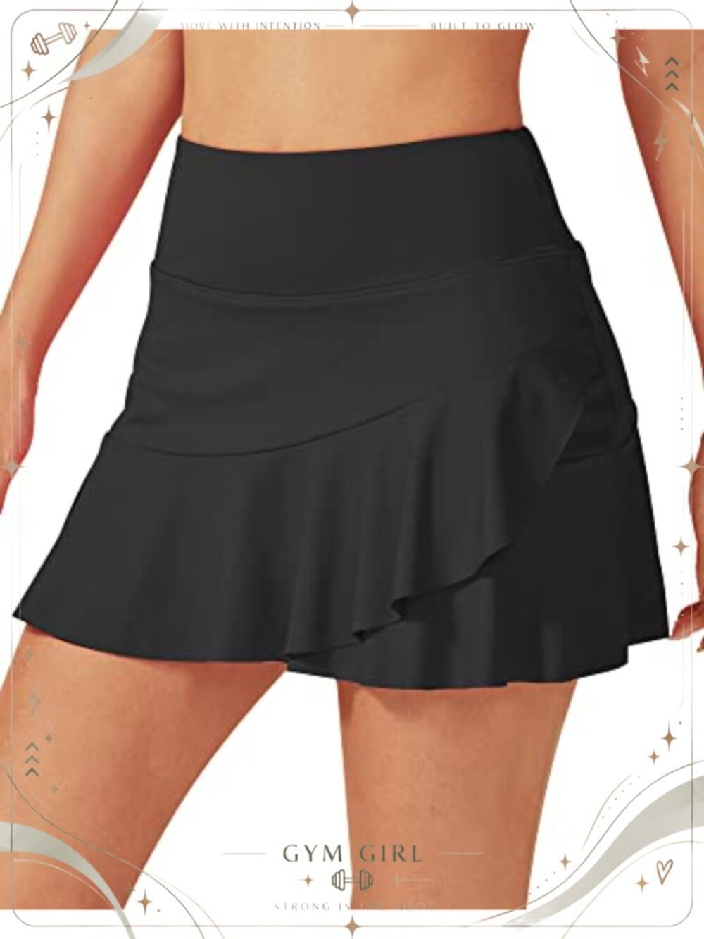 G4Free Pleated Flowy Skort with Pockets 15" Golf Tennis Running Skirt